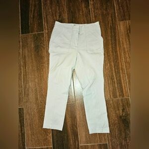BECKEN STRETCH PANTS SZ 8 LIGHT GREY GRAY